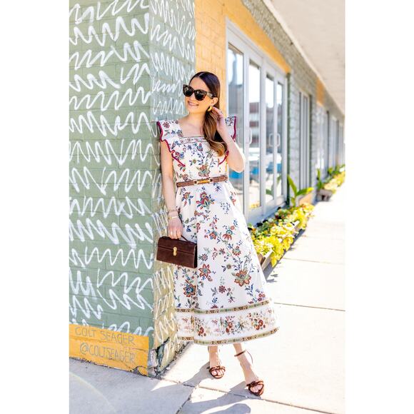 NWT Tuckernuck x Studio McGee Terracotta Cotton Nora Dress Red Chintz Size Small - Picture 10 of 16